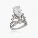 Coiffe perle diamant or blanc