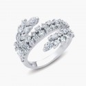 Creative Platinum Diamond Ring Personnalisé Exclusif