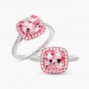 Diamond Ring-CLEOR Solitaire in Platinum White and Oxide