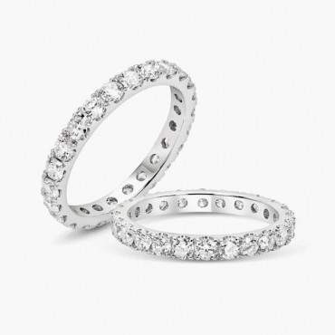 ROADWIN BAGUE EN OR BLANC AVEC DIAMANTS